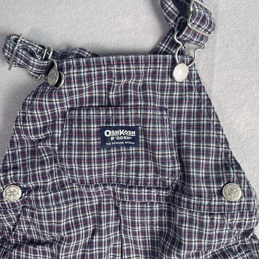Osh‎ Kosh B'Gosh Overall One Piece Infant Sz 24 Months Plaid